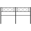 Image de Tête de lit métal noir 135 cm