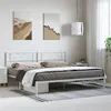 Image de vidaXL Cadre de lit métal avec tête de lit blanc 183x213 cm