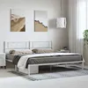 Image de vidaXL Cadre de lit métal sans matelas et tête de lit blanc 193x203 cm
