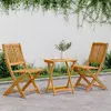 Image de vidaXL Ensemble à manger de jardin pliable 3 pcs bois d'acacia massif