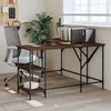 Image de vidaXL Vidaxl Bureau Chêne Marron 139x139x75 Cm Bois D'ingénierie