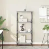 Image de vidaXL Bibliothèque à 4 niveaux sonoma gris 59x35x132 cm837620