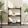 Image de vidaXL Bibliothèque à 3 niveaux noir 60x30x86 cm bois d'ingénierie837647