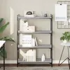 Image de vidaXL Bibliothèque à 4 niveaux sonoma gris 80x30x120 cm837675