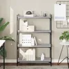Image de vidaXL BibliothÃ¨que Ã  4 niveaux sonoma gris 80x30x120 cm