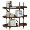 Image de vidaXL BibliothÃ¨que Ã  3 niveaux chÃªne marron 100x33x108,5 cm