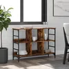 Image de vidaXL Buffet chÃªne fumÃ© 102x32x73,5 cm bois d'ingÃ©nierie