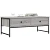 Image de vidaXL Table basse sonoma gris 101x49x39,5 cm bois d'ingÃ©nierie