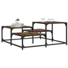Image de vidaXL Table basse chêne fumé 87,5x87,5x40cm bois d'ingénierie837744