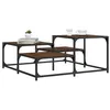 Image de vidaXL Table basse chêne marron 87,5x87,5x40 cm bois d'ingénierie837746