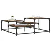 Image de vidaXL Table basse chÃªne fumÃ© 107x107x40 cm bois d'ingÃ©nierie