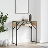 Image de vidaXL Vidaxl Table Console Avec Étagère Chêne Sonoma 75x30x75 Cm