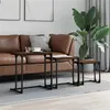 Image de vidaXL Tables basses gigognes 3 pcs chêne marron bois d'ingénierie