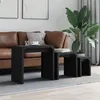 Image de vidaXL Tables basses gigognes 3 pcs noir bois d'ingénierie837822