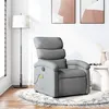 Image de vidaXL Fauteuil de massage inclinable Gris clair Tissu371701