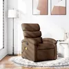 Image de vidaXL Fauteuil de massage inclinable Marron Tissu371705
