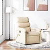 Image de vidaXL Fauteuil de massage inclinable Crème Tissu371710