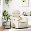 Image de vidaXL Fauteuil inclinable Crème Similicuir