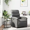 Image de vidaXL Fauteuil inclinable Gris Similicuir371716