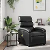 Image de vidaXL Fauteuil de massage inclinable Noir Similicuir371720