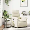 Image de vidaXL Fauteuil inclinable de massage Crème Similicuir371721