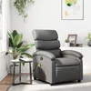 Image de vidaXL Vidaxl Fauteuil De Massage Inclinable Gris Similicuir