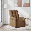 Image de vidaXL Fauteuil inclinable Marron Tissu