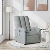 Image de vidaXL Fauteuil de massage inclinable Gris clair Tissu371739