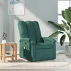 Image de vidaXL Fauteuil de massage inclinable Vert foncé Tissu371745