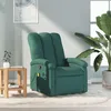 Image de vidaXL Fauteuil de massage inclinable Vert foncÃ© Tissu