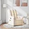 Image de vidaXL Fauteuil de massage inclinable CrÃ¨me Tissu