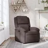 Image de vidaXL Fauteuil inclinable Marron foncé Tissu371756