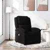 Image de vidaXL Fauteuil de massage inclinable Noir Tissu371765