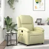 Image de vidaXL Fauteuil de massage inclinable crème cuir véritable371795
