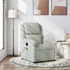 Image de vidaXL Fauteuil de massage inclinable gris clair velours