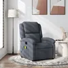 Image de vidaXL Fauteuil de massage inclinable gris foncé velours371809