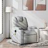 Image de vidaXL Fauteuil de massage inclinable Gris clair Tissu
