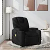 Image de vidaXL Fauteuil de massage inclinable Noir Tissu372379
