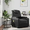 Image de vidaXL Fauteuil de massage inclinable Noir Similicuir372396