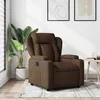 Image de vidaXL Fauteuil inclinable Marron Tissu