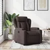 Image de vidaXL Fauteuil inclinable Marron foncé Tissu372408