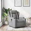 Image de vidaXL Fauteuil de massage inclinable Gris clair Tissu372415