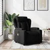 Image de vidaXL Fauteuil de massage inclinable Noir Tissu372417