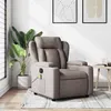 Image de vidaXL Fauteuil de massage inclinable Taupe Tissu372423