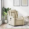 Image de vidaXL Fauteuil de massage inclinable Crème Tissu372424