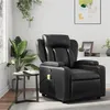 Image de vidaXL Fauteuil de massage inclinable Noir Similicuir372434