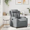 Image de vidaXL Fauteuil de massage inclinable Gris Similicuir