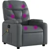 Image de vidaXL Vidaxl Fauteuil De Massage Inclinable Gris Similicuir