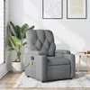 Image de vidaXL Fauteuil de massage inclinable Gris clair Tissu372491