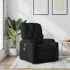 Image de vidaXL Fauteuil de massage inclinable Noir Tissu372493